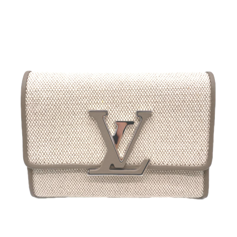 LOUIS VUITTON Portefeuille Capucines Compact Taupe M83573 Tri-fold Wallet Bei...